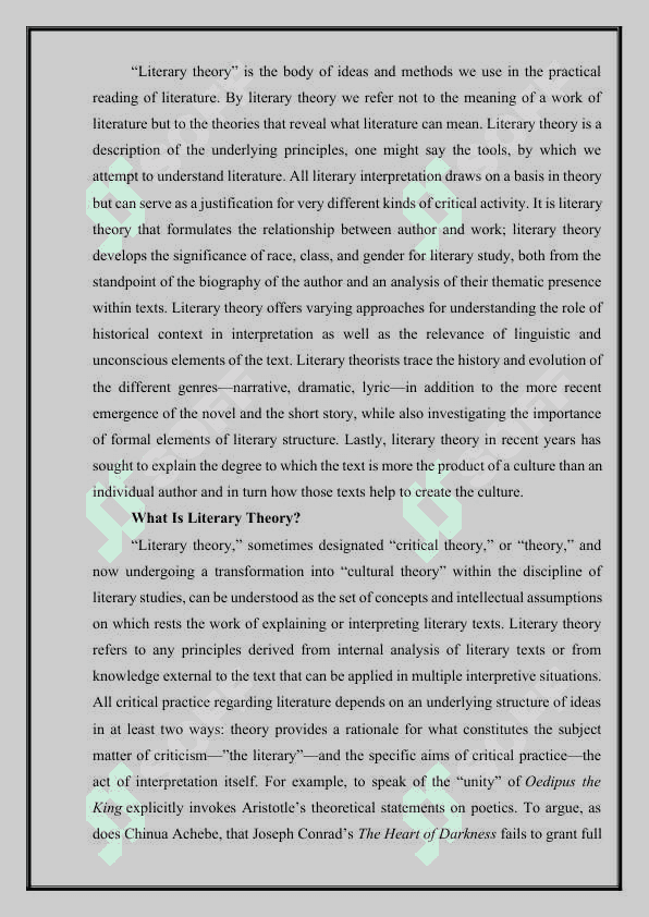 Literary Theory 3