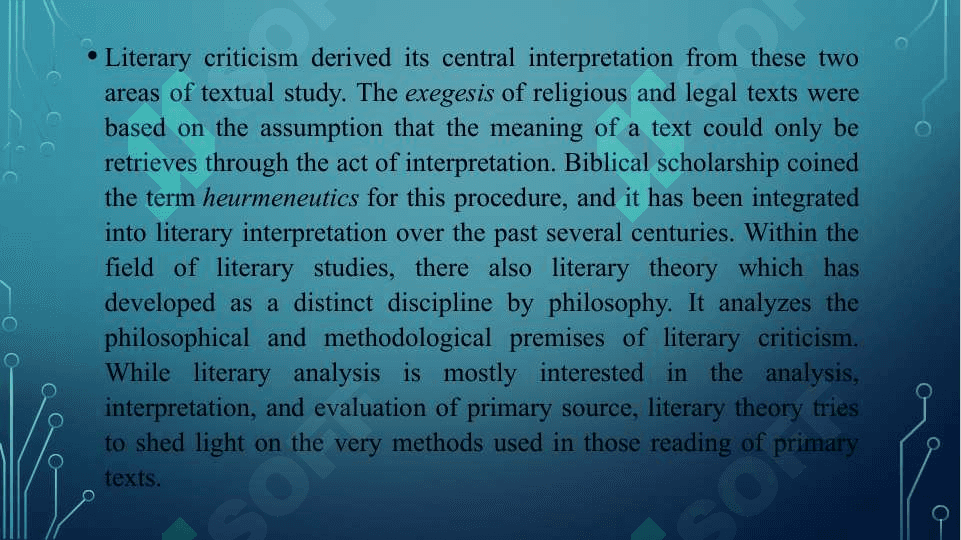 Theoretical approaches to literature 3
