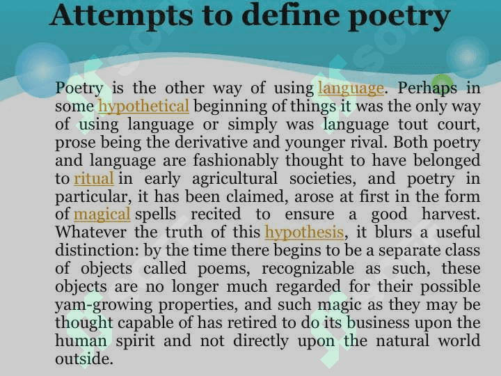 What is Poetry? 3
