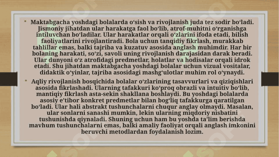 Maktabgacha yoshdagi bolalarning yosh xususiyatlari 3