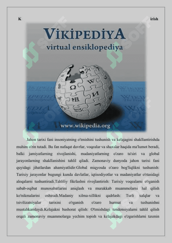 Jahon tarixi fani doirasida mediaensiklopediya tuzish 25 2