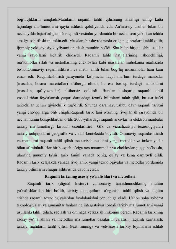 Raqamli tarix fanining shakllanishi va taraqqiyoti 25 8