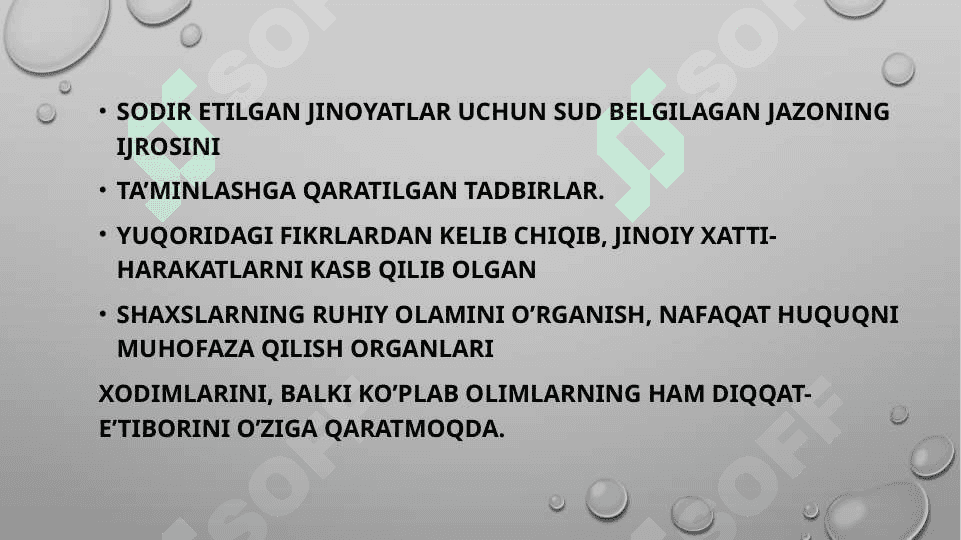 Mahkum Psixologiyasi va resotsiallashtirish vazifalari. Mahkumni va jazoni o’tagan shaxslarni psixologik tarbiyalashtirishning Psixologik vositalari 6