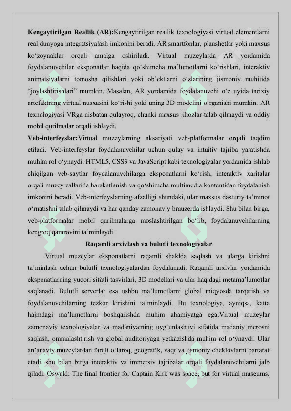 Virtual muzeylar va ularning ahamiyati 25 5