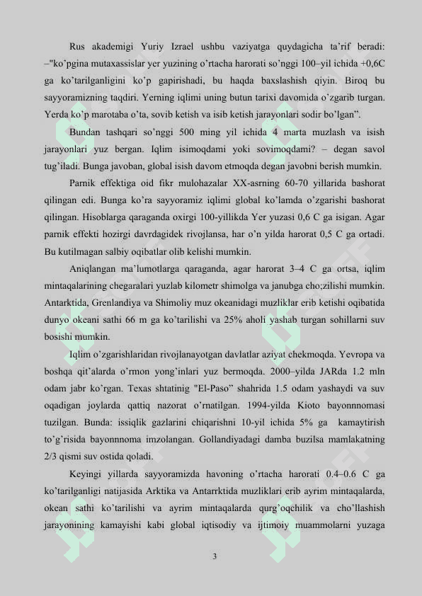 Iqlim o‘zgarishi muammolari 3
