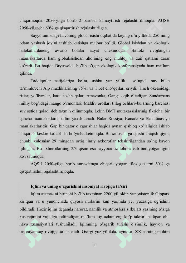 Iqlim o‘zgarishi muammolari 4