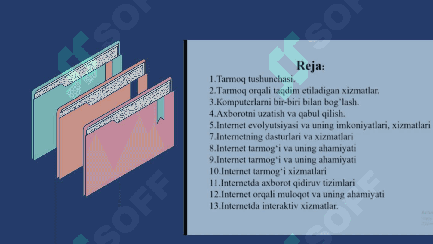 Tarmoq texnologiyalari tarixi.Tarmoq texnologiyalaring rivojlanish bosqichlari 2