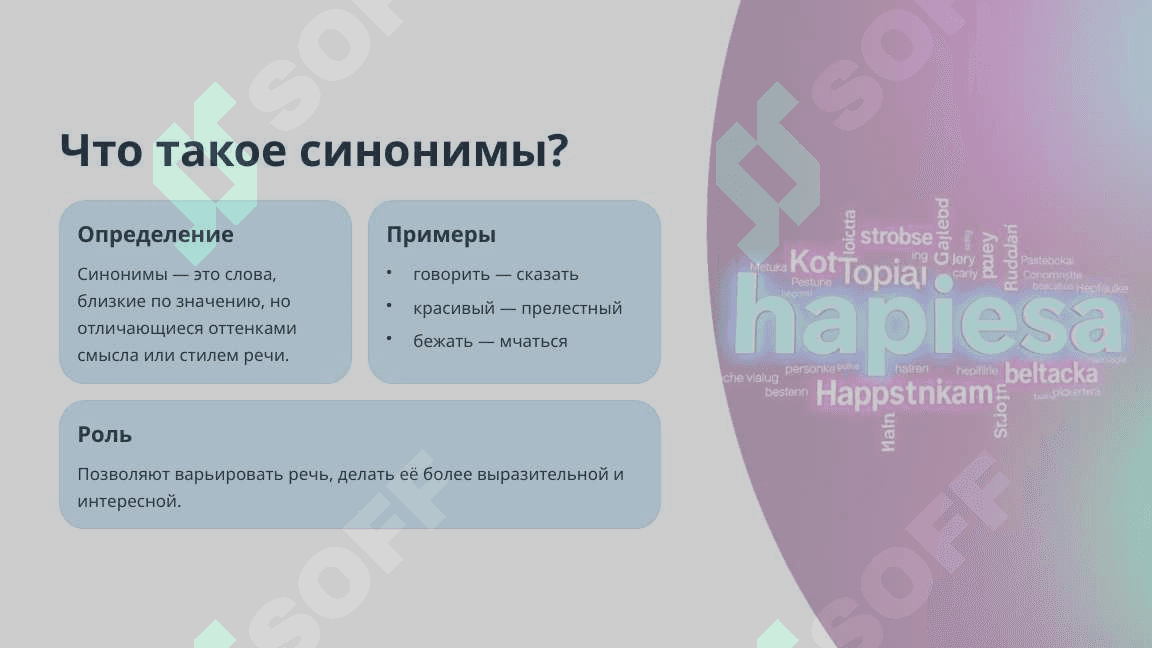Синонимы, Антонимы и Паронимы в русском языке 2