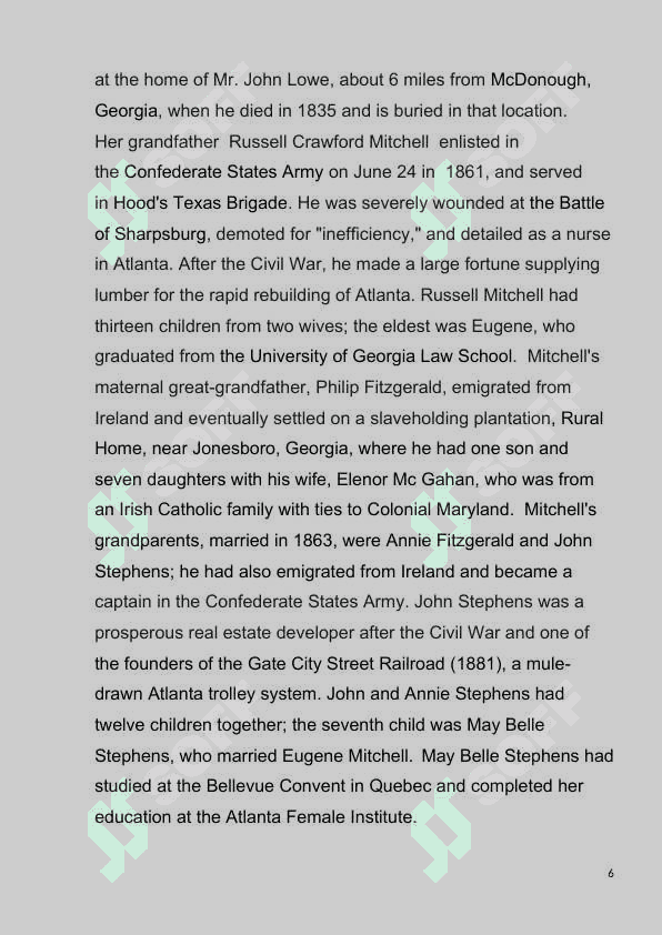 Margaret Mitchel. Her life and work.  Peculiarities of her novel “Gone with the wind”. 6
