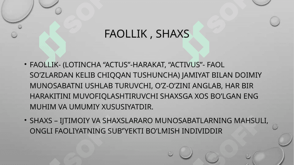 Shaxsning ijtimoiy faolligi 2