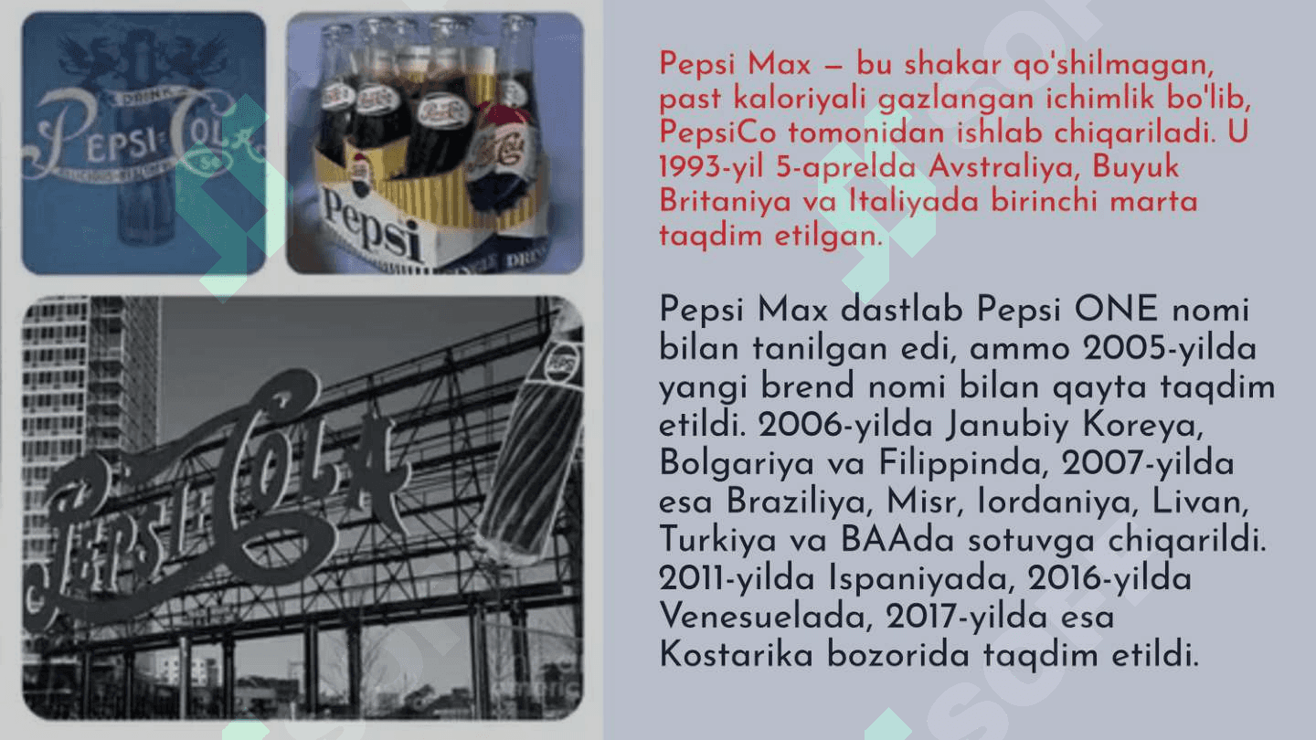 Pepsi korxonasining sotish siyosati 2