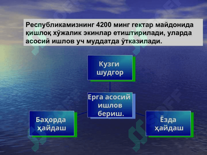 Кузги шудгор. Ҳайдалма қатлам қалинлигини ошириш усуллари 7