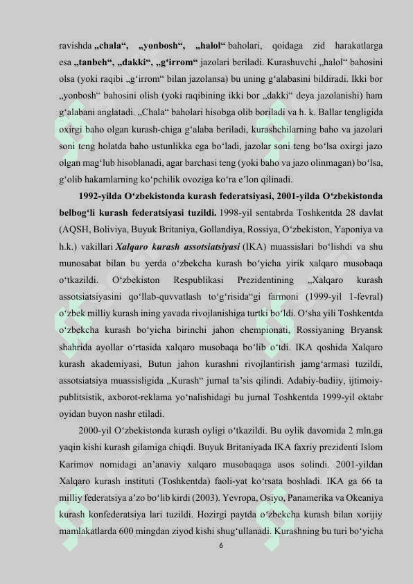 Texnik tayyorgarlik tog’risida tushuncha va uni rivojlantirish. 6