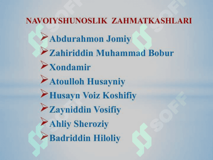 Alisher Navoiy ijodining o‘rganilishi. Alisher Navoiyning hayoti va ijodiy faoliyati 8