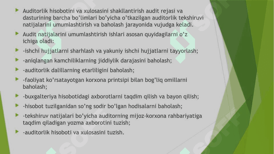 AUDITDA BOSHQA AUDITORLARNING ISHI NATIJALARIDAN FOYDALANISH 2