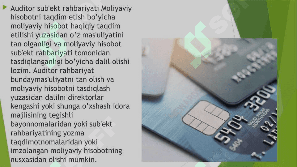 AUDITDA BOSHQA AUDITORLARNING ISHI NATIJALARIDAN FOYDALANISH 3