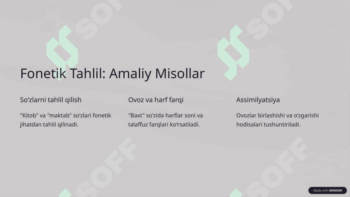 Kompleks fonetik, orfoepik va orfografik tahlil 3