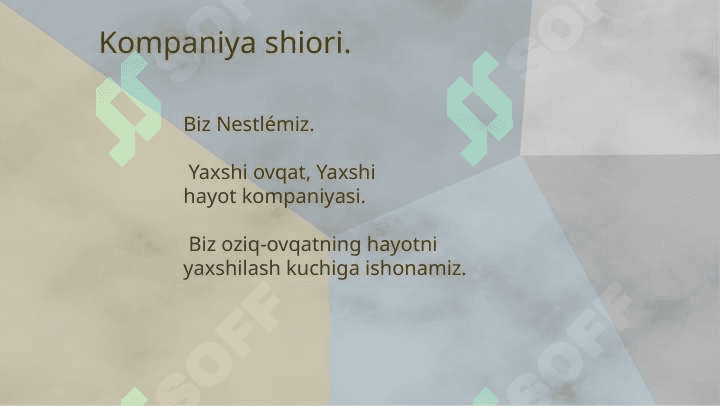 "Nestle" kompaniyasi haqida 4