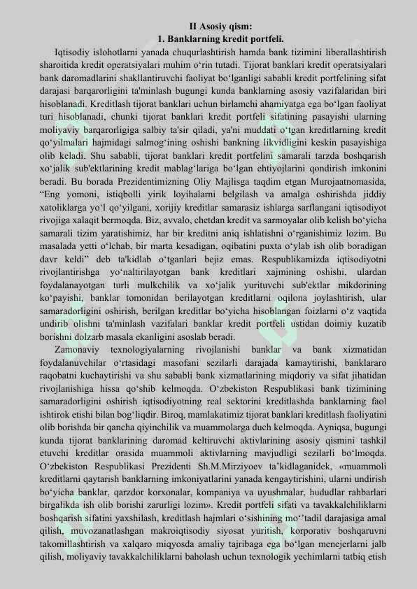 Kredit portfeli va uning diversifikatsiyasi 7