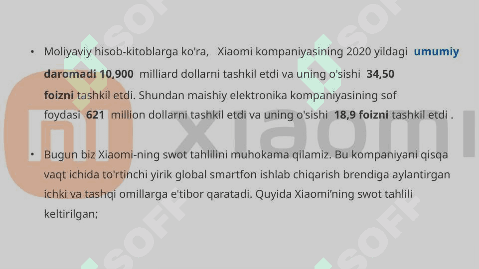 Xiaomi swot tahlili 4