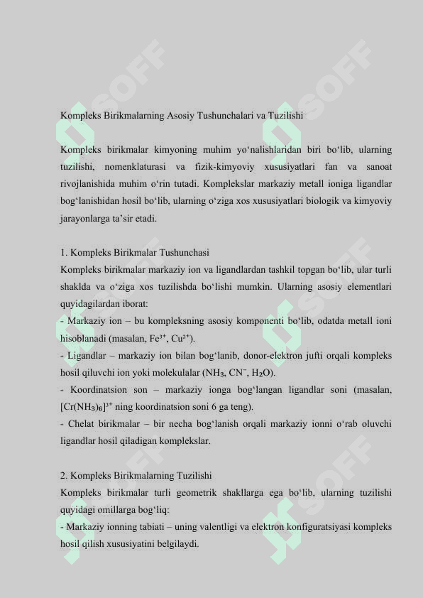 KOMPLEKS BIRIKMALAR KIMYONING MUHIM QOIDALARI 5