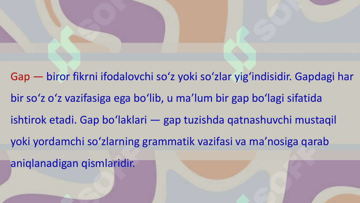 Gap boʻlaklari sanalmaydigan birliklar 2