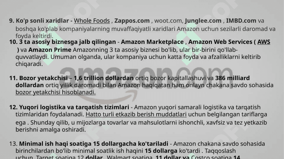 Amazon Swot tahlili 8