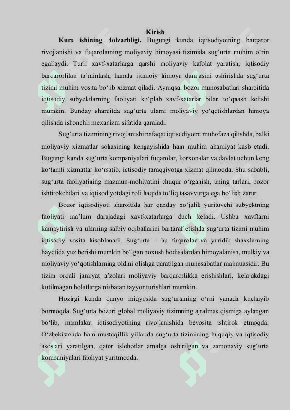 Sug'urta tushunchasi va uning ahamiyati 2
