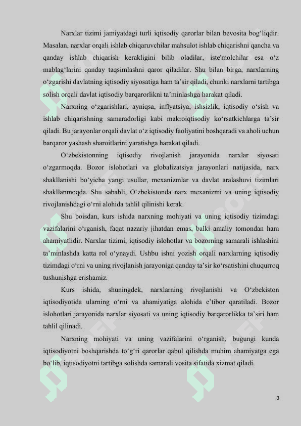 NARXNING MOHIYATI VA VAZIFALARI 3