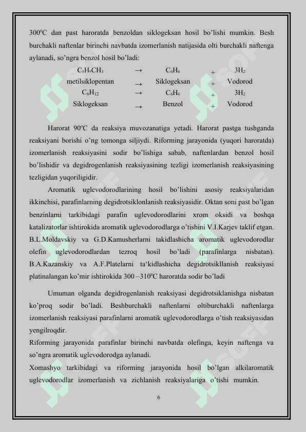 Riforming qurulmasini hisobi 6