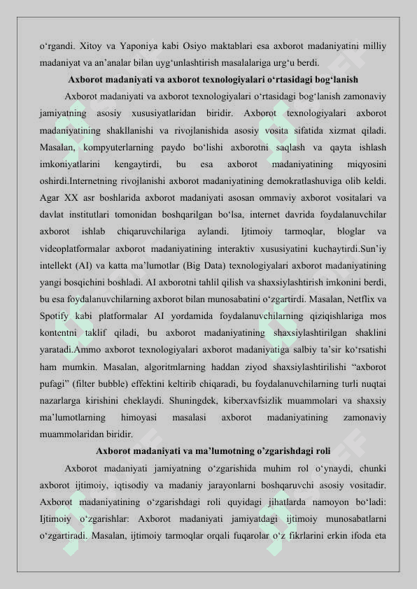 Axborot madaniyati tushunchasining tadrijiyligi va ilmiy asosi 25 6