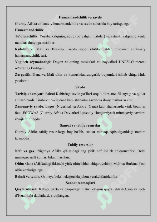 G‘arbiy Afrika xalqlari xo‘jaligi va madaniyati ma'lumotnoma 25 3