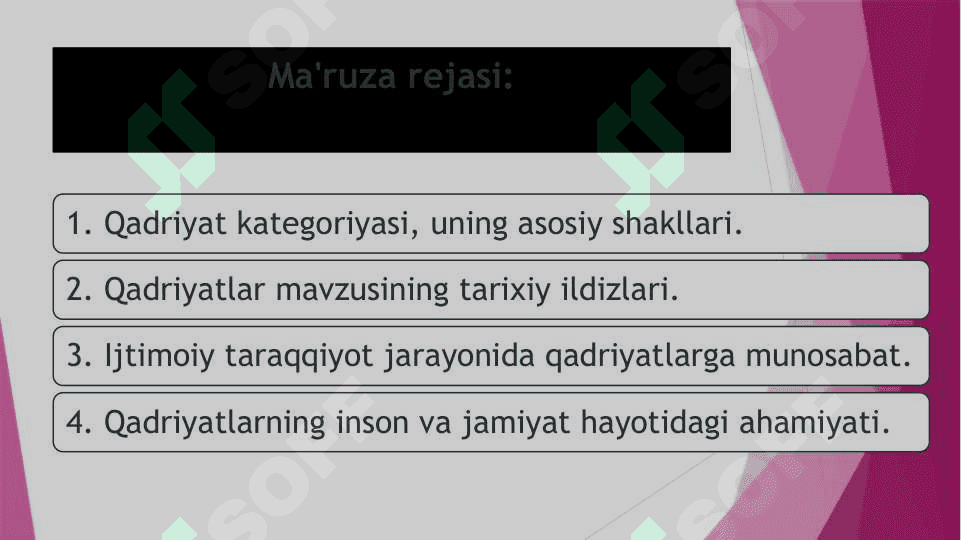 Qadriyatlar falsafasi (aksiologyia) 2
