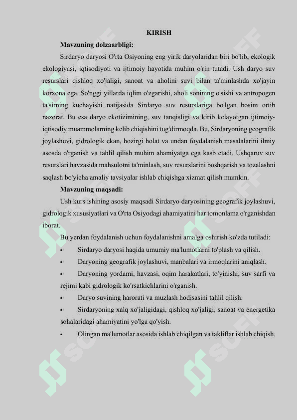 Sirdaryoning gidrologik hususiyatlari 3