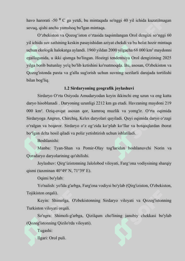 Sirdaryoning gidrologik hususiyatlari 8