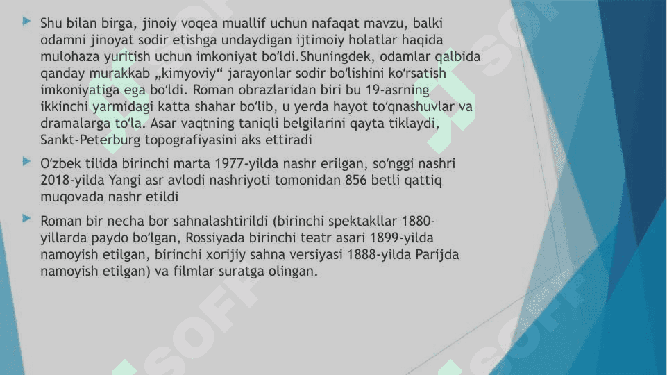 Dostoyevskiyning ,,Jinoyat va jazo’’ romanida inson tabiati talqini 8
