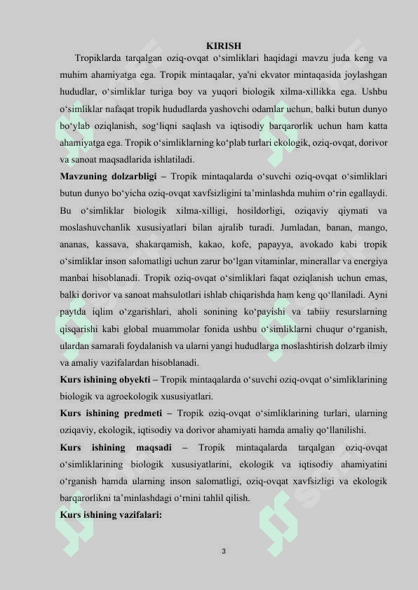 Tropiklarda tarqalgan oziq-ovqat o‘simliklari 3