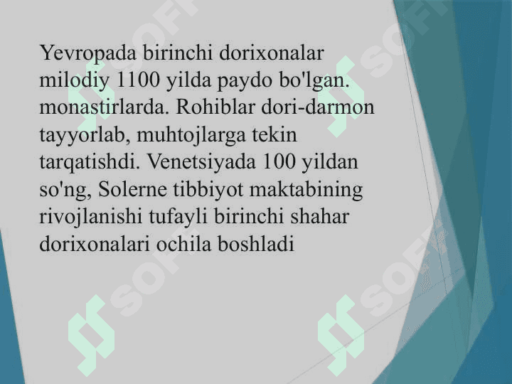 Insoniyat tarixida dorixonalar ochilishi 7