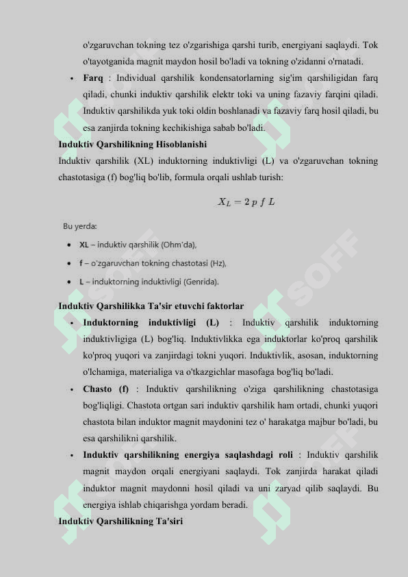 Aktiv qarashlik, sig'imga qarshilik in vaduktiv qarshilik ulangan o'zgaruvchan tok elektirzanirlari. 8