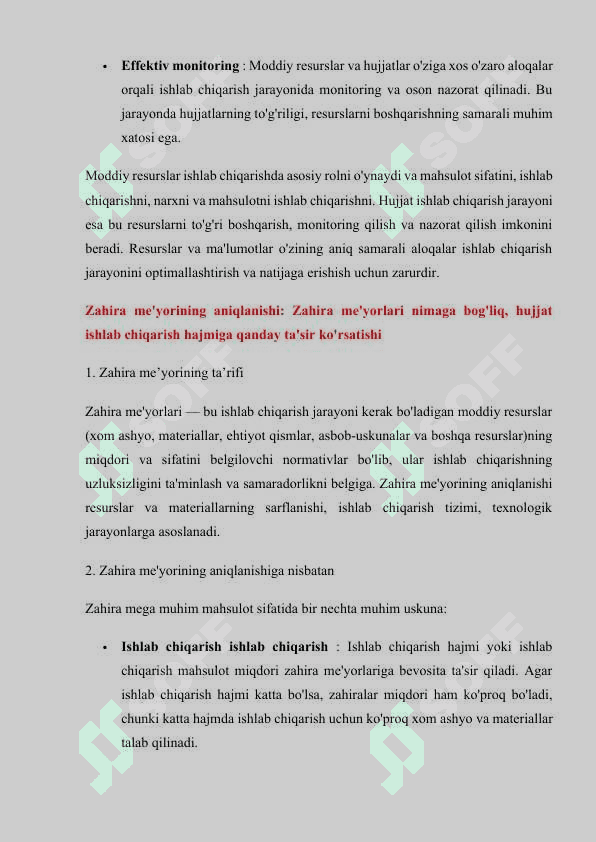 Moddiy resurslarning alohida turlari bo‘yicha ishlab chiqarish zahiralari me’yorini hisoblash 5