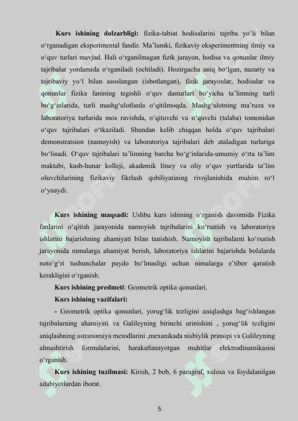 GEOMETRIK OPTIKA QONUNLARIGEOMETRIK OPTIKA QONUNLARI 5