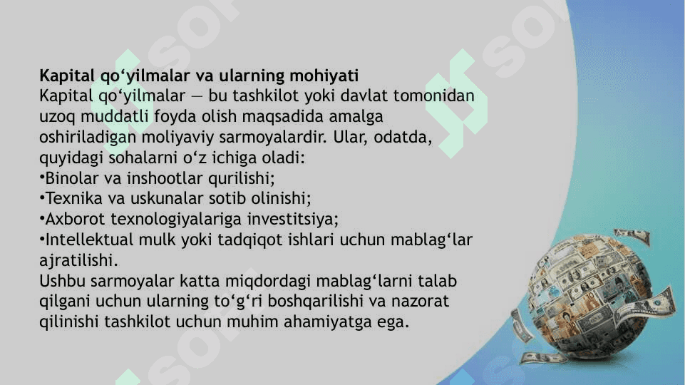 Kapital qo’yilmalar auditi. 4