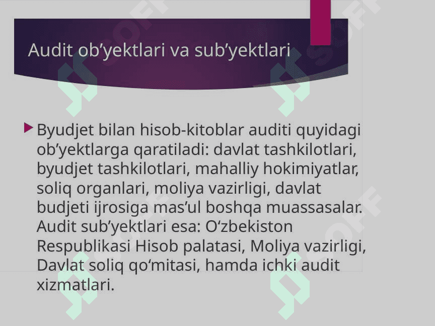 Byudjet bilan hisob-kitoblar auditi 4