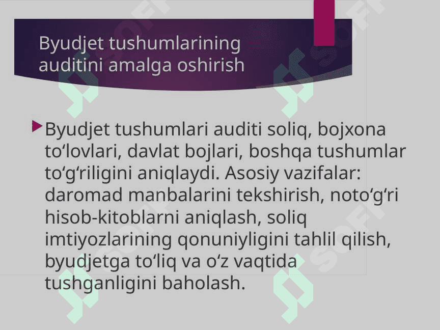 Byudjet bilan hisob-kitoblar auditi 7