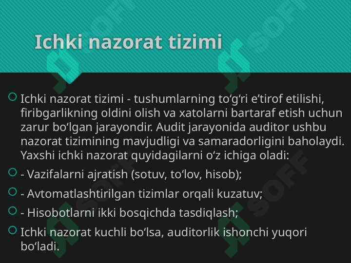 Maqsadi tushumlarga doir hisoblashishlar auditi 8
