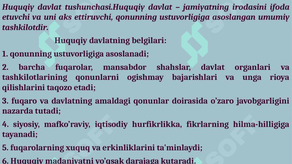 Insonparvar va demokratik huquqiy davlat qurishda fuqarolik jamiyatining o’rni 4