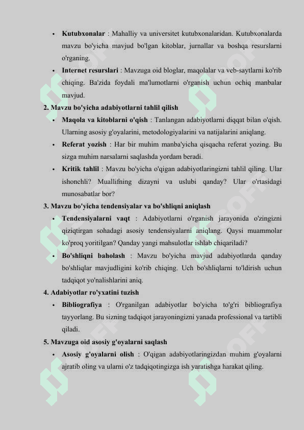 Tadqiqot jarayonini tashkil etish 3