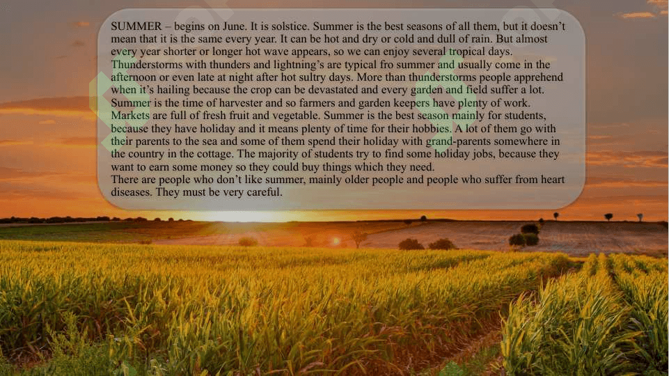 Seasons and the weather 4
