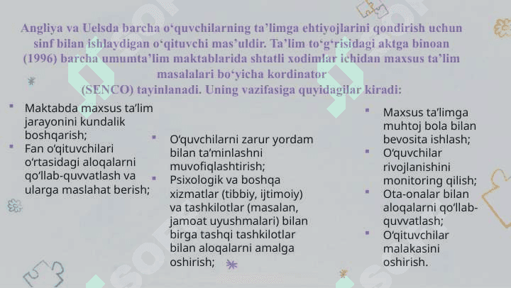 Xorijiy mamlakatlarda gospital pedagogika an’analari va xususiyatlari ppt.x 8