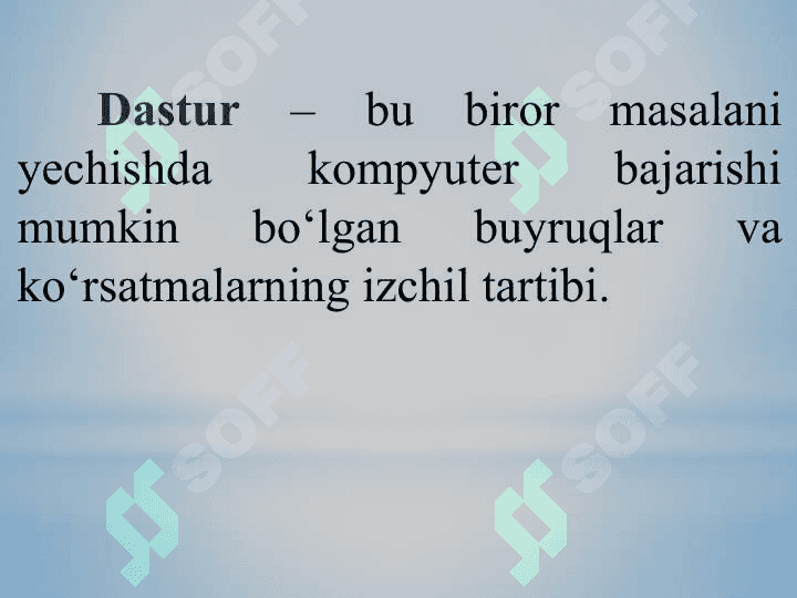 Axborot jarayonlarining dasturiy ta’minoti 8